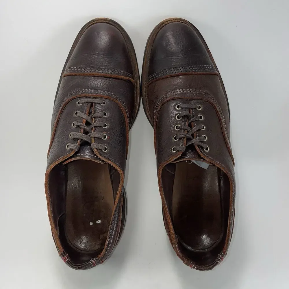 Allen Edmonds Overlord Cap Toe Oxford Dress Shoes Brown Leather Mens 7.5D USA